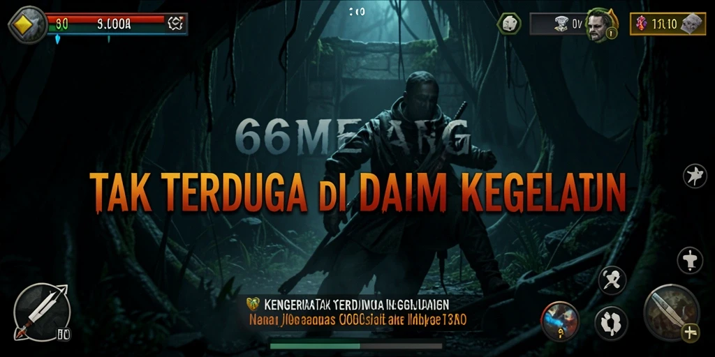 Tangkapan layar menampilkan aksi mendebarkan di dalam kegelapan.