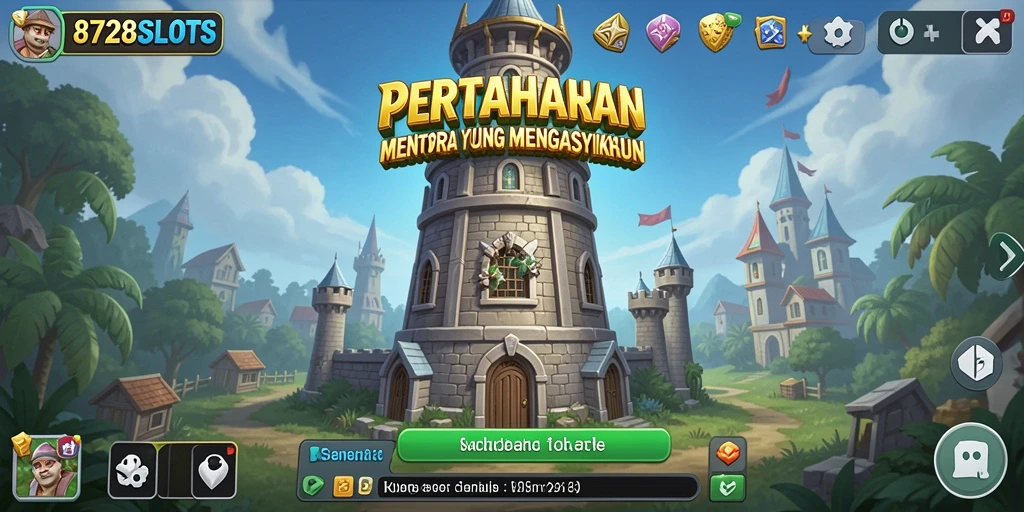 Menampilkan aksi pertahanan menara yang menegangkan di 8728SLOTS.