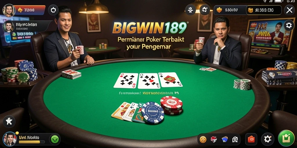 Tampilan gameplay Poker yang mendebarkan dan seru.