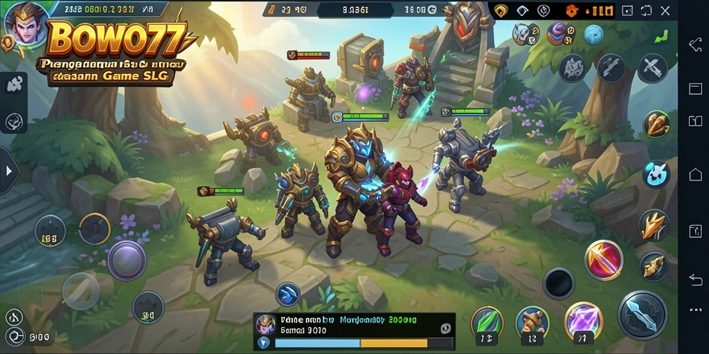 Gameplay BOWO77 menampilkan aksi strategi yang menarik