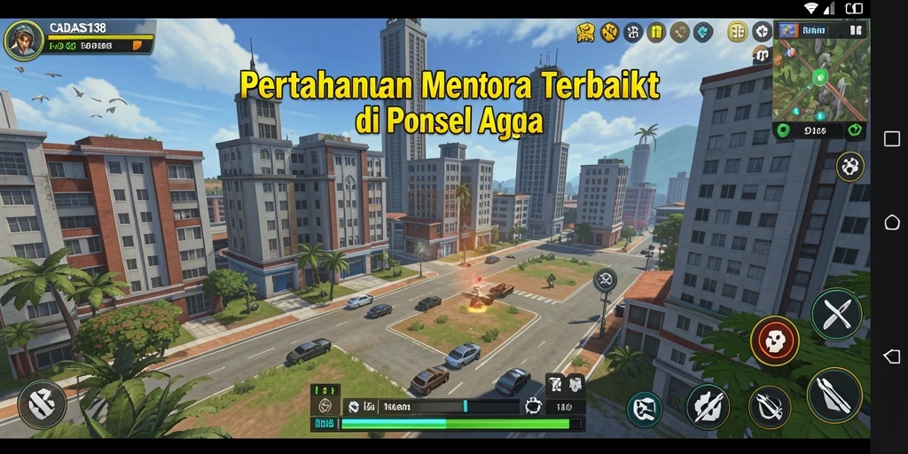 Tampilan gameplay menakjubkan dari CADAS138 dalam Tower Defense.