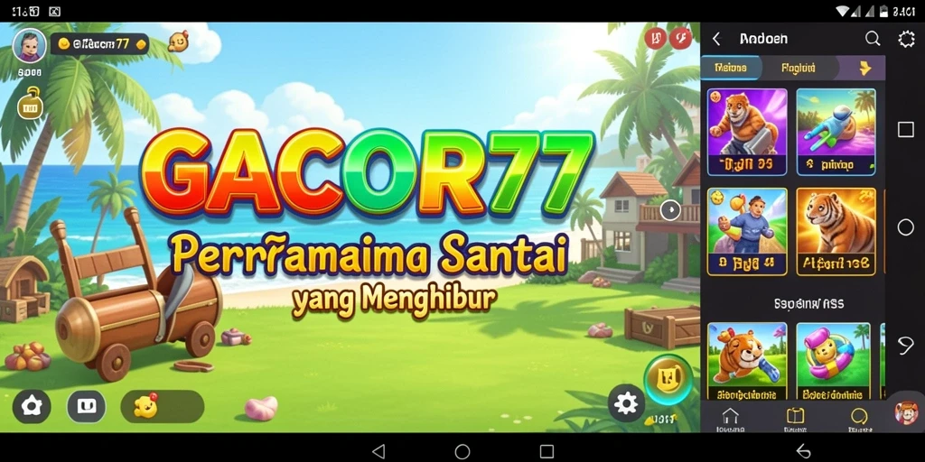 Screenshot GACOR77 menampilkan karakter unik dalam gameplay santai.