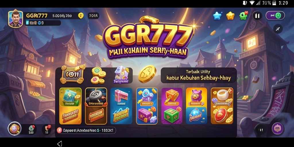 Tampilan screenshot utama GGR777 yang menampilkan fitur-fitur Utility.