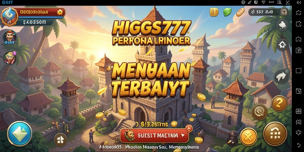 Tampilan gameplay HIGGS777 yang sangat mengasyikkan dalam Tower Defense.