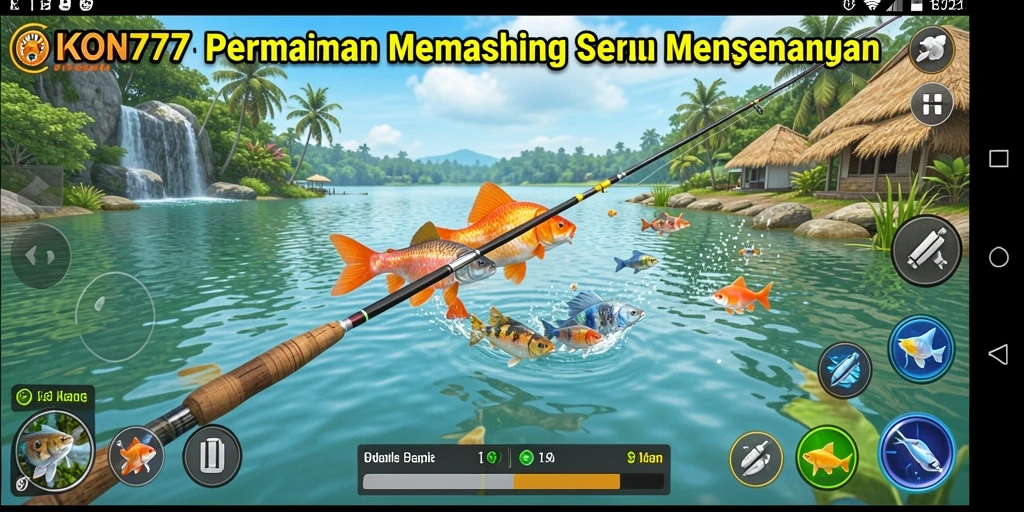 Tangkapan ikan menunggu di bawah sinar matahari yang cerah.