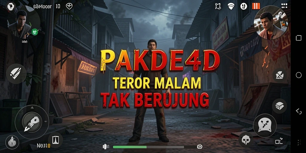 Tampilan gameplay horor PAKDE4D yang menegangkan dan penuh suasana mencekam.