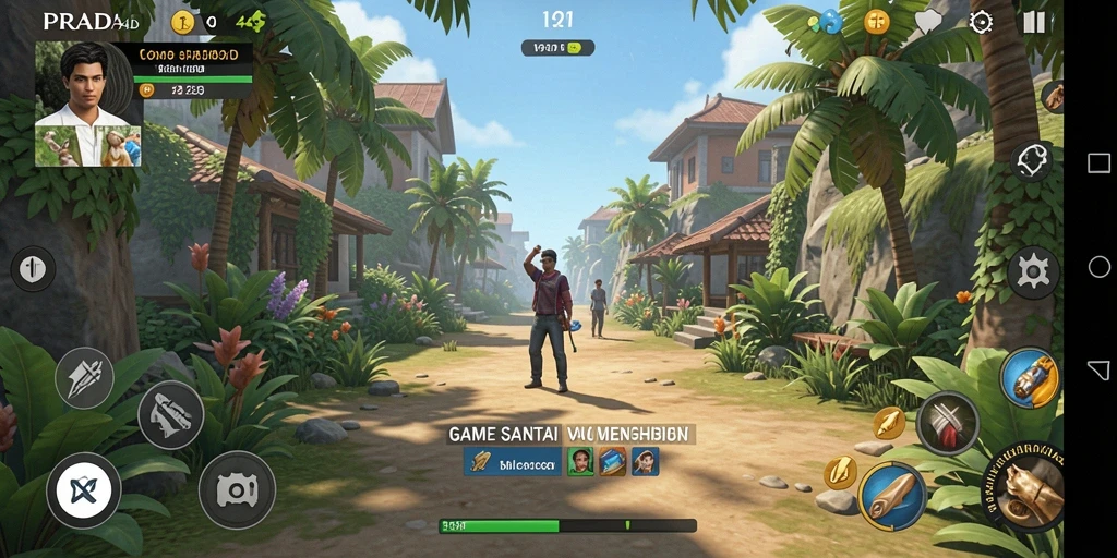 Tampilan gameplay menyenangkan di PRADA4D dengan karakter yang lucu.