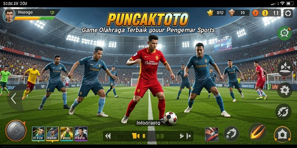 Screenshot PUNCAKTOTO menampilkan aksi seru dalam permainan olahraga.
