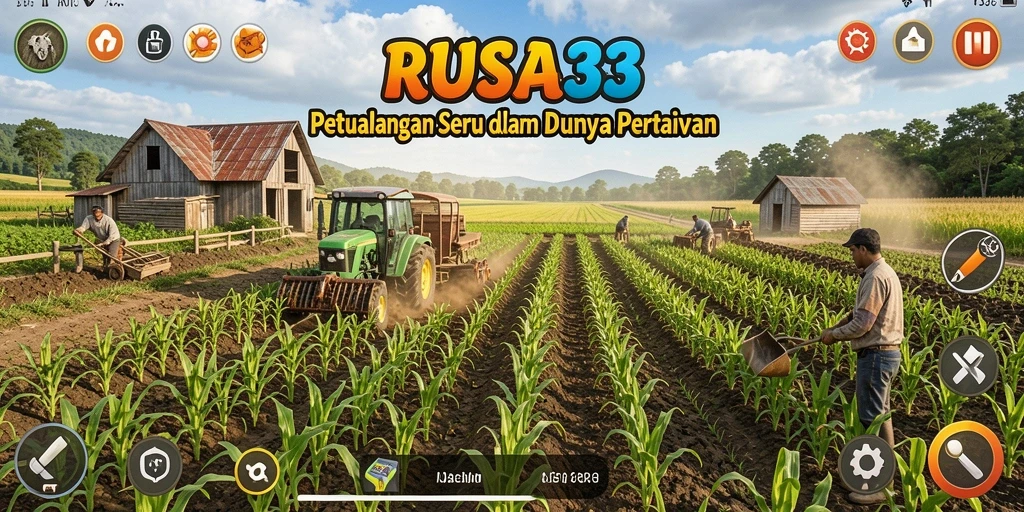 Tangkapan layar RUSA33 menampilkan gameplay bertani yang menarik dan interaktif.