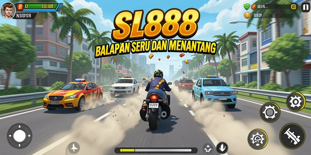 Gameplay balapan intens di SL888 yang penuh aksi.