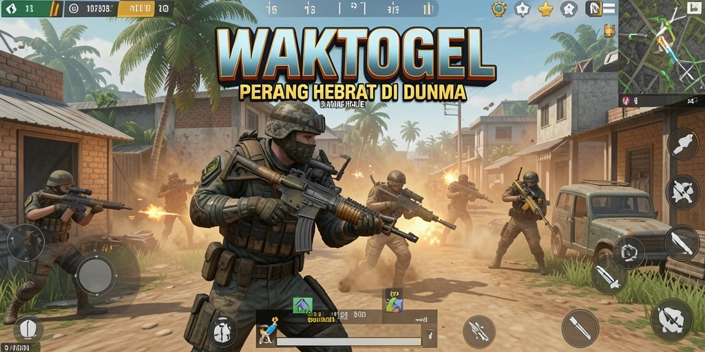 Screenshot gameplay WAKTOGEL yang mendebarkan dalam Battle Royale.