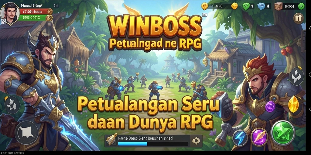 Screenshot gameplay WINBOSS menampilkan pertarungan epik dalam dunia RPG yang menakjubkan.