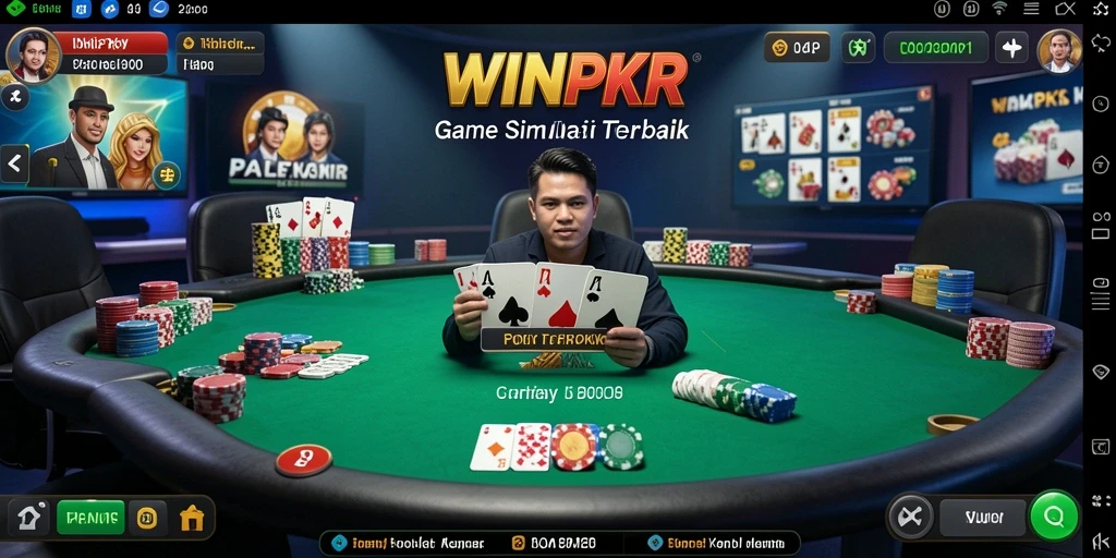 Tampilan gameplay <strong>WINPKR</strong> yang mendebarkan dengan variasi permainan poker.