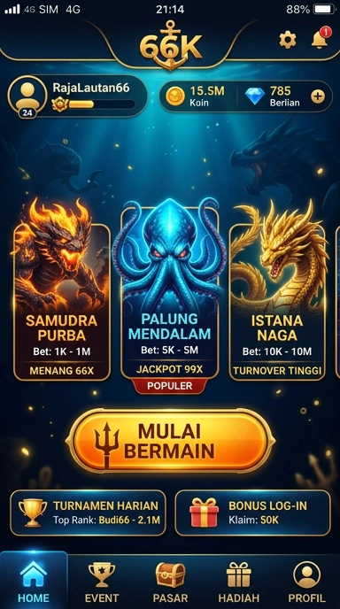Informasi detail mengenai aplikasi di 66k, termasuk ukuran dan versi.